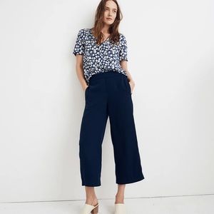 Madewell Huston crop pants, medium, burnt orange and white. (From last season)
